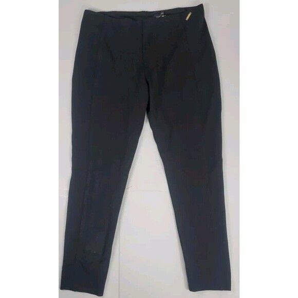Women's Ivanka Trump Black Stretch Slacks  Pants Ankle Crop Taper 32x25 Classic - Picture 1 of 8